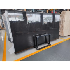 Nano glass pure black slabs