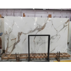 Calacatta gold Nano White glass